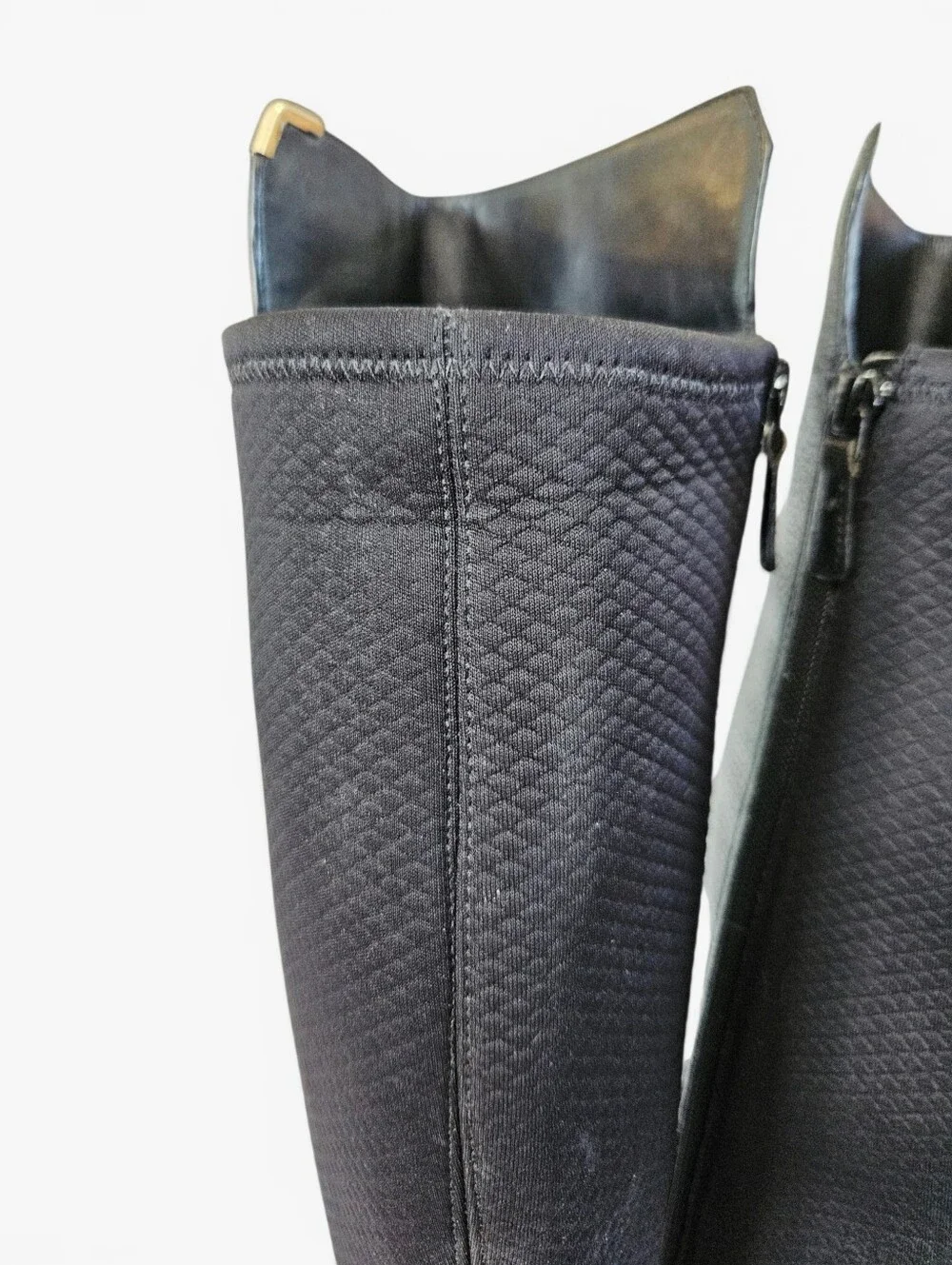 Cole Haan Duchess Over The Knee Leather Quilted Almond Toe Riding Boots 8.5